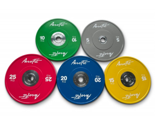 Бамперный диск для кроссфита AEROFIT AFBDC красный 25 кг